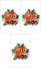 60 Merry Christmas Decorative Miniatures Candy Bar Wrapper, Adorable Stickers for the Holiday Season, Party Decorations, Favors, Party Supplies. Candy Not Included. Made in USA