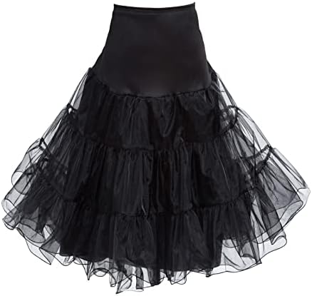 Crinoline Petticoats for Women 50s Vintage Tulle Petticoat Half Slip Tutu Underskirt