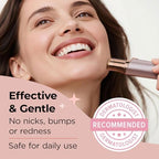Facial Hair Removal for Women: Electric Face Razor with LED Light - Painless & Instant Results Mini Shaver for Travel Use (Rose Gold)