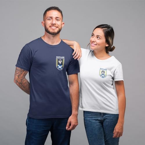 Printbox Originals Scotland Badge Soccer Jersey Football Shirt for Men, Scotland Soccer Gifts, Scottish Football Shirt
