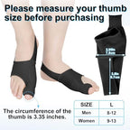 1 Pair Bunion Corrector for Women & Men, Big Toe Straightener for Hallux Valgus Pain Relief & Toe Alignment, Soft and Breathable for Day/Night, Wide Non-slip Strap, Include a Massage Ball (Black)