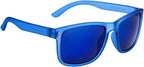 proSPORT Reader Sunglasses Blue Mirror Lenses Full Magnification Outdoor Horn Rim Golf Driving No Bifocal Line +100 to +400