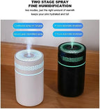 SIXRUN Desktop Humidifier Night Light Colorful Humidifier USB, Car Mini Desktop USB Power for Office Bedroom with LED Night Light (Pink)