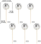 Gexolenu 24 Pcs Disco Ball Cupcake Toppers, NO DIY Silver Disco Ball Cupcake Picks Centerpiece Decor for Disco Theme Party 70's Disco Cake Birthday Party Favors, Class of 2026 Graduation Decorations