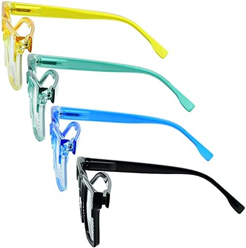 CessBlu 4 Pack Bifocal Reading Glasses for Women Readers Fashion Bifocals