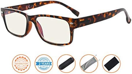 CessBlu Blue Light Filtering Computer Glasses Anti UV Rays Glare Reader Eyeglasses for Men Women Reading Digital Screen
