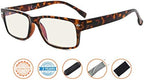 CessBlu Blue Light Filtering Computer Glasses Anti UV Rays Glare Reader Eyeglasses for Men Women Reading Digital Screen