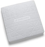 CHAMPRO Pro Style Molded Rubber Base Set of 3 Ground Anchored Bases for Baseball and Softball, White, 15" x 3"