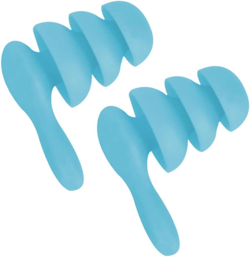 Waterproof Soundproof 2 Pairs Swimming Earbuds Noise Reduction Hearing Protection for Studying Bathing Sleep Blue