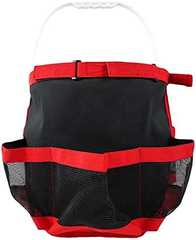 MELOTOUGH Bucket Car Wash Tool Organizer for Garden Tools Fit 3.5 to 5 Gallon Bucket (Red)