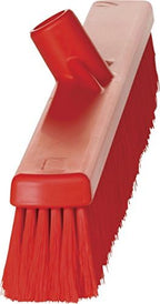 Vikan 31944 Broom,Push,Soft/Stiff,24",PP/PBT,Red