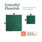 Linen-Feel Cocktail Napkins - Decortive Cloth-Like Cream Dessert And Beverage Napkins - Soft And Absorbent. For Restaurant, Bar, Cafe, Or Event. (Pack of 100)