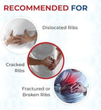 ITA-MED Breathable Elastic Rib Brace for Men, Ideal Compression Support Wrap/Belt for Broken, Cracked, Dislocated & Fractured Ribs, Made In USA (White, Small)