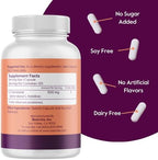 BESTVITE L-Carnosine 500mg per Capsule (120 Capsules) No Fillers - No Stearates - Non GMO - Gluten Free