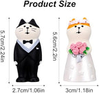 Wedding Cake Toppers Bride and Groom Cat Cake Topper Resin Wedding Cat Figurines for Cakes Decorations Gifts for Cats Lovers Table Decor
