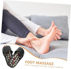 BESTYASH Rotating Tai Chi Gossip Foot Health Massage Shoes Therapeutic Acupuncture Slippers for Men Women Foot Relaxation and Plantar Fasciitis Relief Black Dot