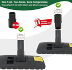 EZ SPARES 1 1/4 inch 32mm Universal Vacuum Cleaner Euro Floor Brush Head Brush Attachment for Floor and Carpet Combo Tool (Black)