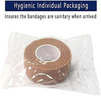 [12 Pack-1" x5Yards] MINGYUE Self Adhesive Bandage Wrap,Athletic Tape,Sports Tape,Wrist and Ankle Wrap Tape,Cohesive Bandage for Vet Tape(Skin Color)