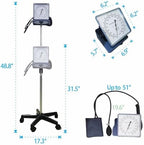 Rolling Stand Type Aneroid Sphygmomanometer with Cuff, Clear Gauge