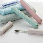 Portable Travel Toothbrush Storage Box,Toothbrush Case Suitable for Travel, Camping, School, Home and Business (4, Multicolor)