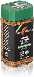 Mount Hagen 3.53oz Organic Freeze Dried Instant Decaf Coffee | Eco-friendly, Fair-Trade Decaffeinated Coffee Made From Organic Medium Roast Arabica Beans [3.53oz Jar]