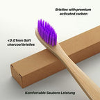 10 Pack Bamboo Toothbrushes | Biodegradable & Compostable Eco-Friendly Natural Bamboo Charcoal Toothbrushes | BPA Free Soft Bristles Wooden Toothbrush - 100% RECYCLED PACKAGING (Adult - 10 Color)