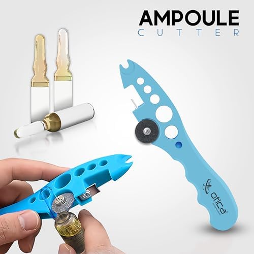 Ampoule Cutter for Doctors Nurse, Glass Bottle Cap Remover Cutter Ampule Breaker for Hospital and Clinic (Blue)