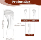 4 Pairs Gel High Heel Insoles and Heel Pads Self-Adhesive Sandal Inserts Insoles Anti Slip Clear Comfortable Shoe Support Arch Support for Women Sandals Flats Pumps Boots Pumps Dress Shoes Snea