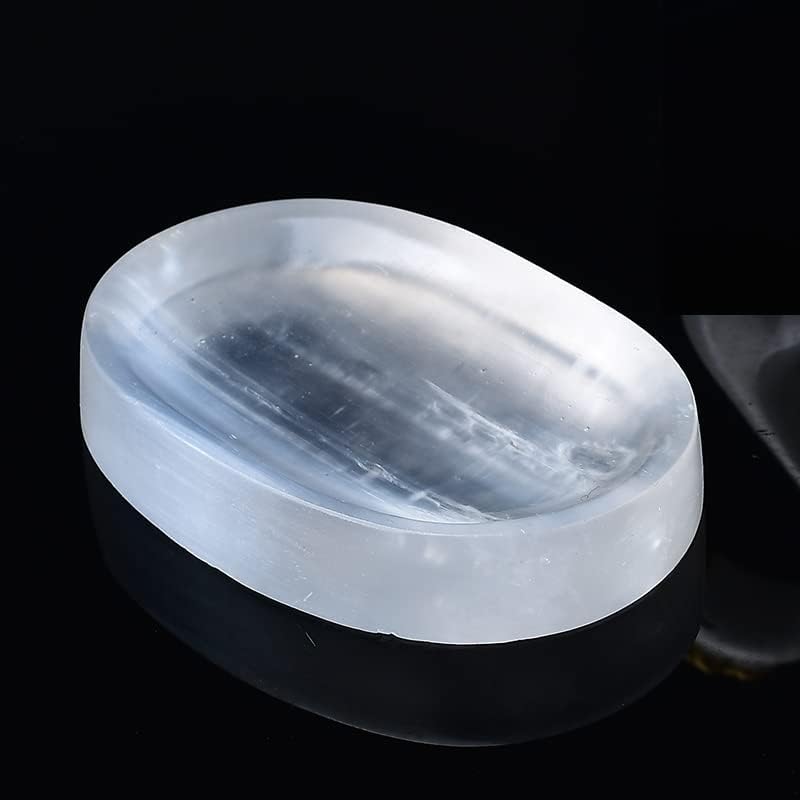 1PC Natural Selenite Plate Multiple Shaped Carved Charging Plate Crystal Grid Fengshui Quartz Mineral Gift,Plum,1PC
