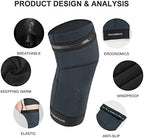 ROCKBROS Knee Warmer for Men Thermal Leg Warmer Knee Brace Anti-slip Knee Sleeves Winter for Basketball Cycling Knee Warmer