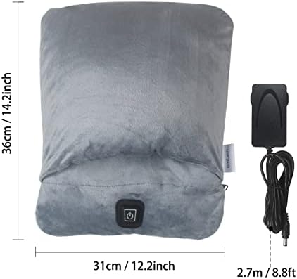 Electric Foot Warmer for Men and Women with Cold feet,Feet Warmer Fast Heating Pad with 3 Temperature Setting,Soft and Breathable Perfect Relaxation Gift,Gray
