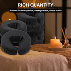 Tatuo 12 Pcs Face Cradle Covers for Massage Head Rest Microfiber Reusable Soft Thicker Massage Table Face Covers Oil Proof Headrest Cradle Sheets for Spa Beauty(Black)