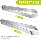 2 Pcs Fish bone tweezers,Stainless Steel Tweezers Flat and Slant for Fish Bones,Pig and Chicken Hair Remover