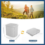 Portable Camping Toilet for Adults XL Portable Folding Toilet with Lid,Travel Portable Potty for Adults,Porta Potty Car Toilet, Grey