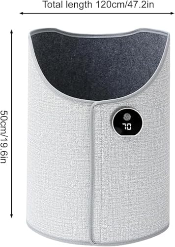 2026 New Under Desk Leg Warmer for Office, Office Legs Warmers Under Desks, 5 Seconds Heating, 8-Speed Adjustment, 360° Fully Enclosed Heating, Portable Folding Electric Heating Foot Warmer (Grey)