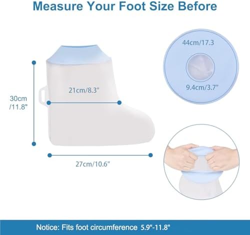 Waterproof Kids Foot Cast Cover for Showering Cast Covers for Shower Foot Kids Child Reusable Shower Bag Cast Protector for Ankle Wound