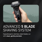 Panasonic ARC5 Electric Razor for Men with Pop-Up Trimmer, Wet/Dry 5-Blade Shaver, Men's Electric Razors for Shaving Face with Intelligent Shave Sensor and 16D Pivoting Head, ES-LV67-K (Black)