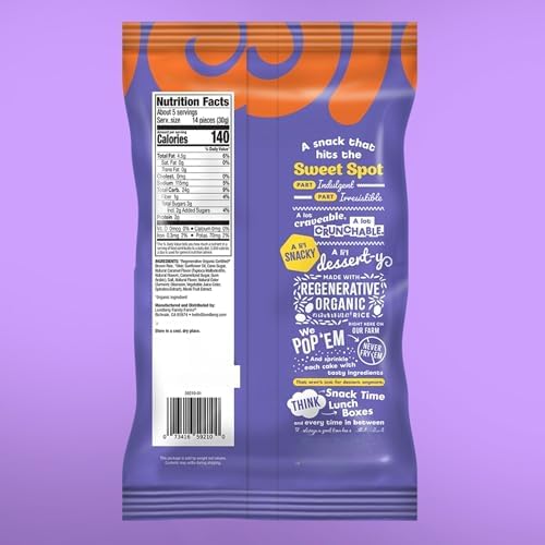 Lundberg Family Farms Sweet Cakes Mini Rice Cakes, Salted Caramel, 5 Ounce (Pack of 6)