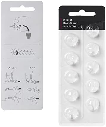 Hearing Aid Domes for Oticon Replacements, Oticon Minifit Double Vent Bass Domes (8 mm/2 Packs）, Universal Domes for Oticon Hearing Aid Supplies.