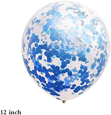 Balloons, 11 pcs Foil Balloons 5 Year Old for 5st Birthday Party Supplies Decoration, Confetti Balloon Kids Years (5th, Blue)