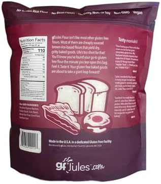 gfJules Certified Gluten Free All Purpose Flour | No Grit | Great Cup for Cup Baking Alternative to Regular Flour, Voted #1 by Gluten Free & Celiac Consumers, 4.5LB Pouch
