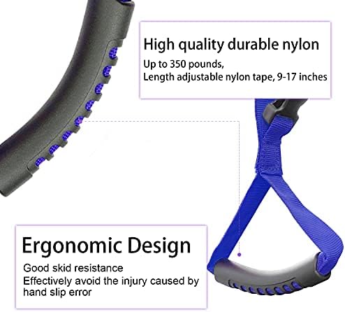 Automotive Adjustable Standing Aid Safety Handle Vehicle Support Grip Handle Disability Help Car Hand Hook- 2 pcs (Blue)