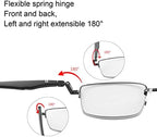 MIRYEA Photochromic Progressive Multifocus Reading Glasses Spring Hinges Transition UV400 Sunglasses Anti Glare Sun Readers