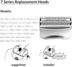 Series 7 70S Replacement Shaver Heads Compatible with Braun Series 7 Electric Razors, 70S Blades for Braun s7 Replacement Foil and Cutter 720cc, 730cc, 735s, 750cc, 760cc, 790cc