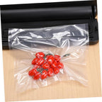 2 Rolls of Textured Vacuum Storage Bags for Food Preservation Plastic Vacuum Sealer Bags Air Removing Pouches for Kitchen Storage and Freshness Protection