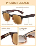 LADEESSE 3 Pack Reading Sunglasses for Women, UV400 Sun Readers Glasses Spring Hinge Outdoor Sunglasses(Not bifocal)