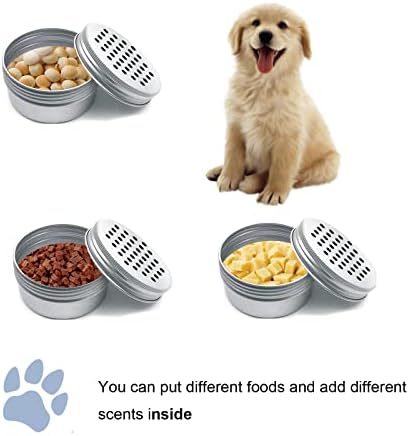 12 Pack Dog Scent Work Tins Training Kit Nose Work Magnetic Dots Scent Work Containers for Dogs Training Metal Box Smell Aluminum Cans with Lids (12pack)