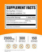 BulkSupplements.com Conjugated Linoleic Acid Softgels - CLA Supplements, CLA 2000mg, CLA Safflower Capsules, CLA Pills - 2 CLA Softgels per Serving, 150-Day Supply, 300 Softgels
