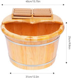 Wooden Foot Baths Bucket, Foot Massage Barrel, Thickened Spa Soaking Tub for Relaxation, Washing and Sauna, Relaxation, Wooden Foot Soaking Tub with Heat Retention