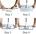 EZ SPARES Microfiber Mop Cloths,Replacement for Hardwood Floor Mop,Washable Wet/Dry Pads,for Home and Office Wet or Dry Floor Tile Cleaning(4 Pads)